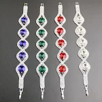 Conjunto de pulseira e brincos para noivas. Elegância e brilho para o seu casamento. O acessório perfeito para um visual radiante e memorável. — foto 2