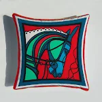 Capa de almofada com retrato de cavalo de luxo leve, adicione um toque de elegância com esta capa decorativa e macia para sua casa. — foto 4