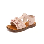 Sandálias Romanas Princesa de Velcro com Sola Macia para Praia, Conforto e Segurança para Meninas, Perfeitas para o Verão. — foto 1