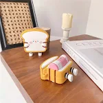 Funny three-dimensional standing cute Bacon Toast protective phone cover, adds style and protects your phone from drops — photo 4