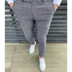 Men's New Small Plaid Casual Pencil Pants, European and American Style, Modern Fit, Perfect for Everyday Wear — photo 4