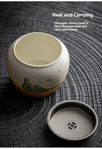 Title 2, Household Ceramic Tea Utensil Wash Barrel with ...
