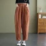 Women's Solid Color All-Match Harem Pants Trousers Comfortable Casual Fashion Versatile Everyday Wear — photo 6