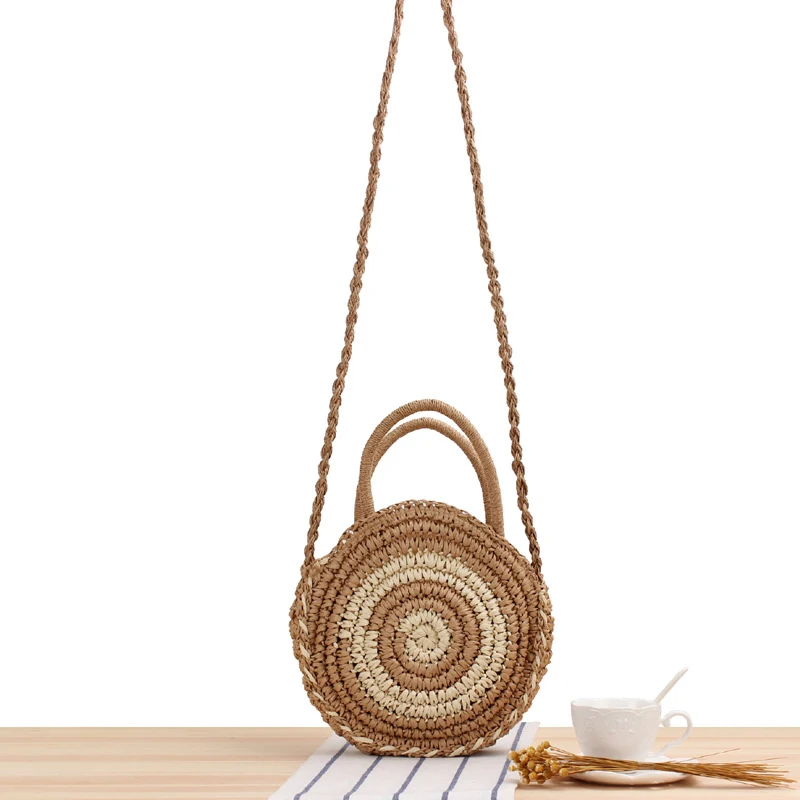 Title 1, Round Striped Portable Messenger Dual-use Casua...