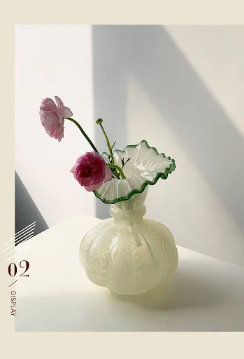 Title 1, Transparent Aquatic Flower Arrangement Cream St...