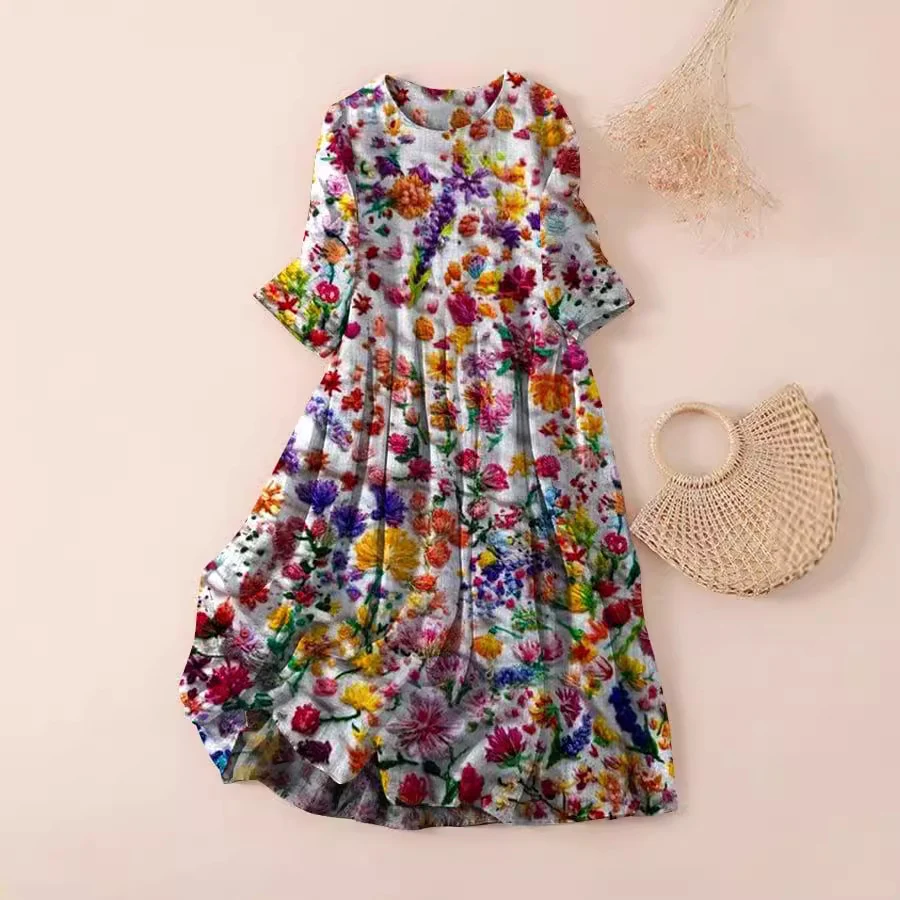 Abito girocollo maniche lunghe taglie forti autunno, un capo confortevole ed elegante perfetto per la stagione, ideale per ogni occasione. — foto 14