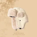 Chapéu de algodão térmico à prova de frio e proteção de ouvido feminino de inverno — foto 3
