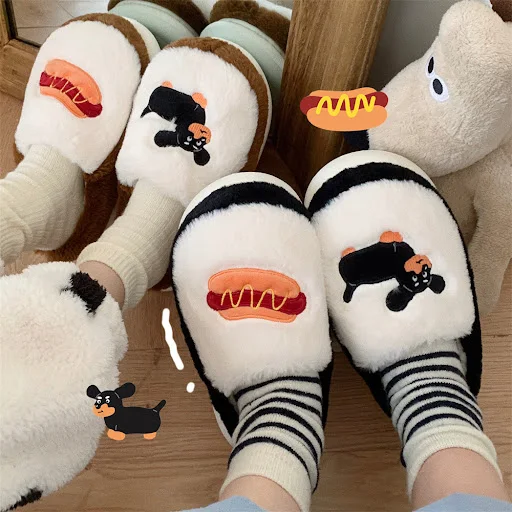 Title 4, Womens Fleece-lined Thermal Cotton Slippers Ke...