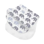 Toalha de alimentação e paninho de arroto para bebê com estampa minimalista, macia e absorvente, para refeições e limpeza. — foto 2
