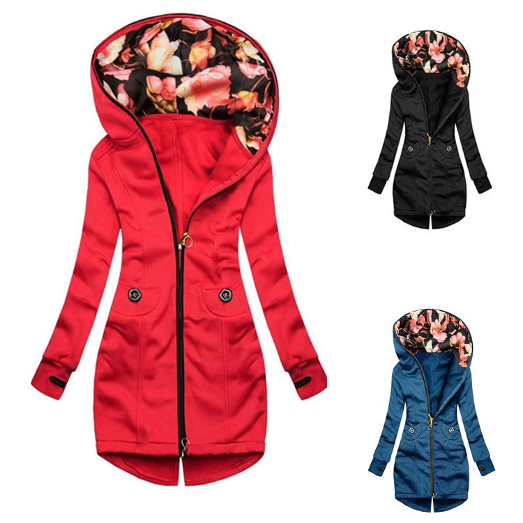 Title 3, Casual effen kleur hoodie cardigan voor dames, ...