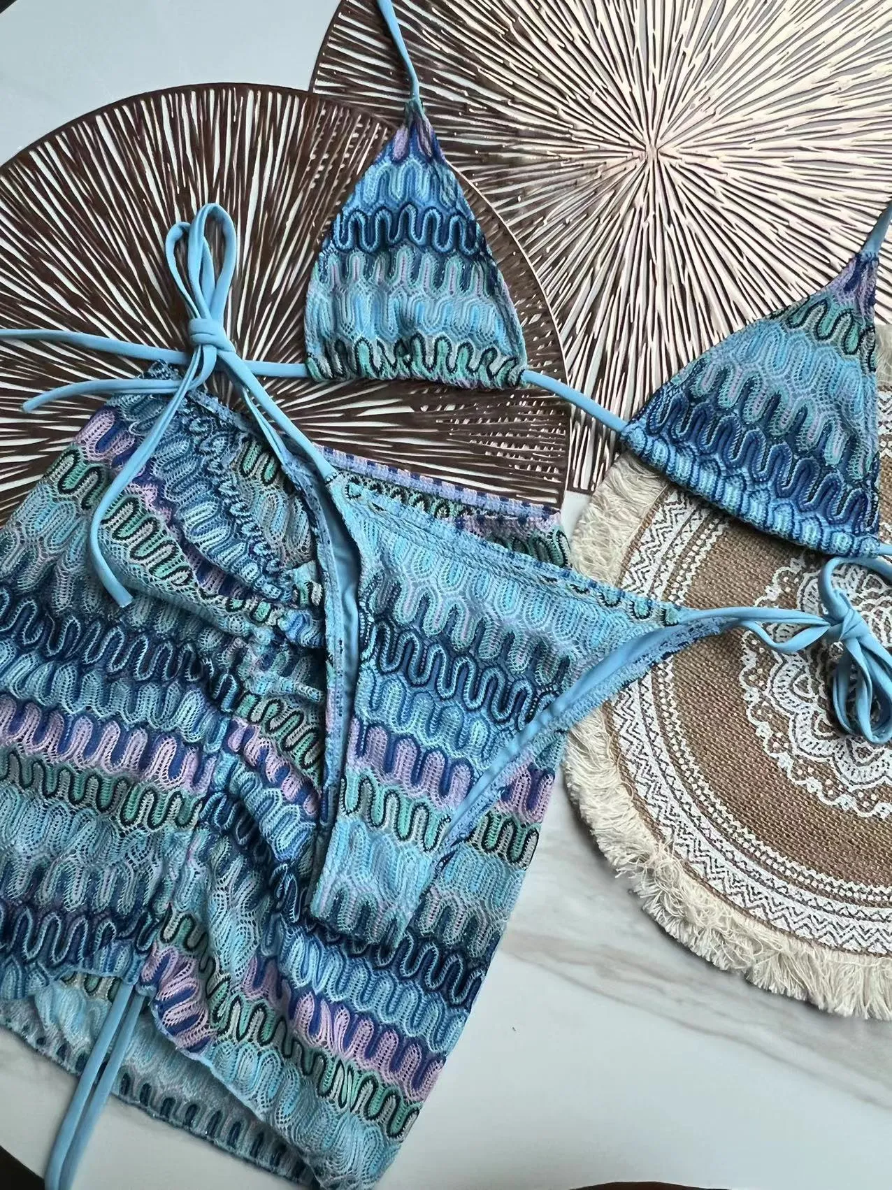 Title 9, Breien Bikini Rok Driedelige Set Bikini Gestree...