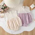 Macacão Sem Mangas para Bebê e Mulher Conforto e Estilo para Mamães e Bebês Perfeito para o Verão Design Versátil Fácil de Vestir e Despir Macio e Respirável — foto 1