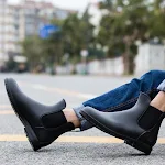 Men's Low-top Rain Boots Fashion Waterproof Chelsea Water Shoes provide style and protection, keeping your feet dry and — photo 5