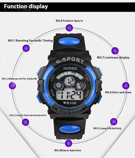 Title 1, Elektronisch sport horloge voor meisjes student...