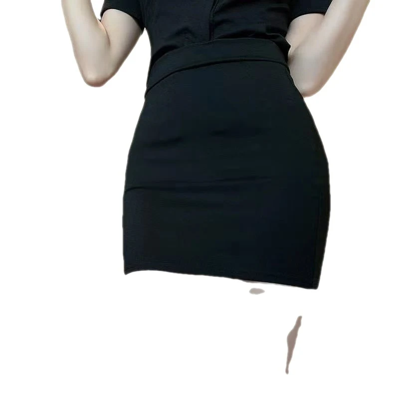Saia Feminina Preta Cintura Alta Valoriza o Corpo Elegância e Conforto para Todas as Ocasiões Look Moderno e Sofisticado Perfeita para Você — foto 1