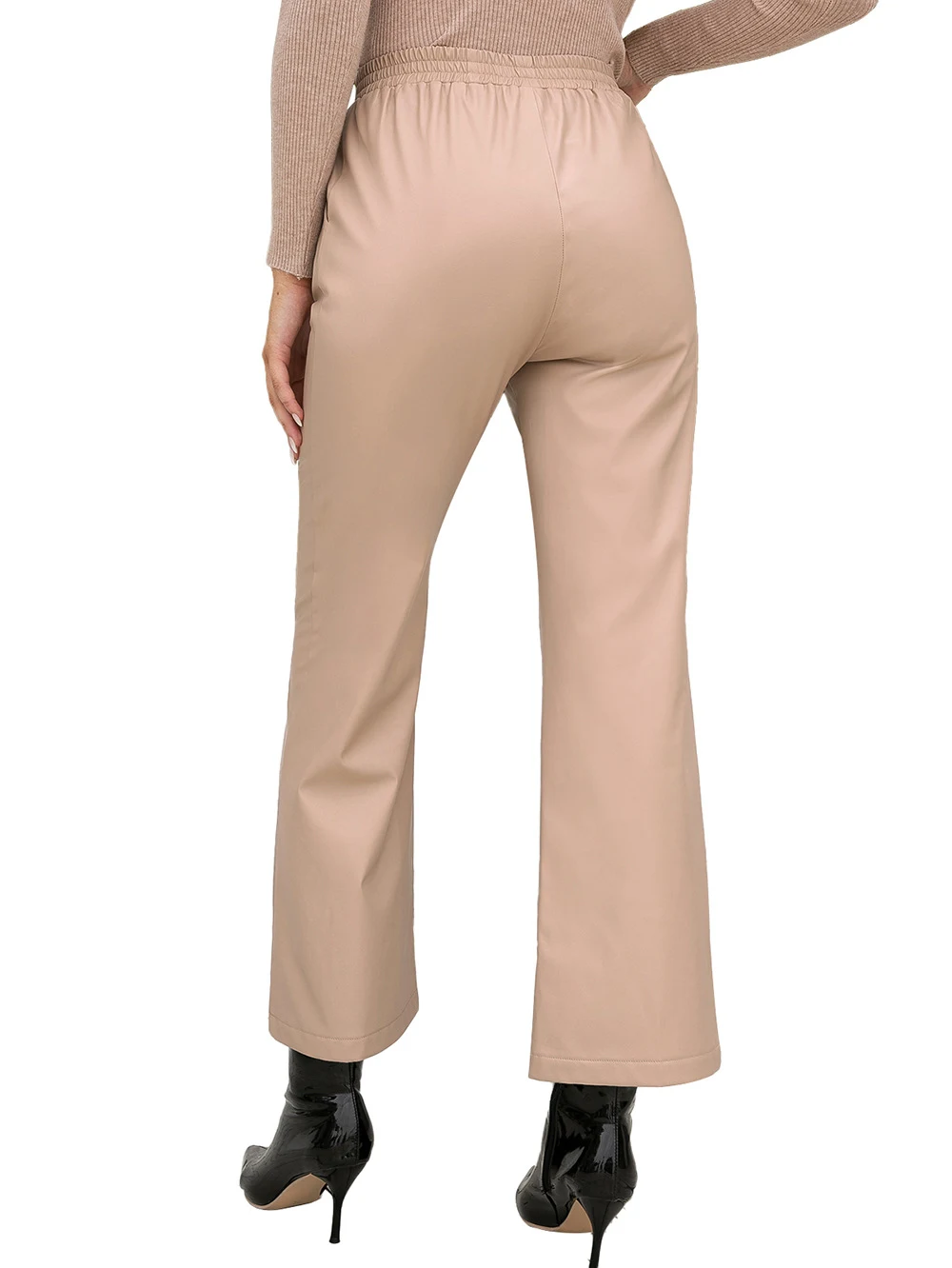 Title 33, Womens PU Leather Motorcycle Loose Trousers, S...