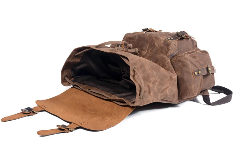 Title 8, Mochila carteiro impermeável de cera dura, perf...