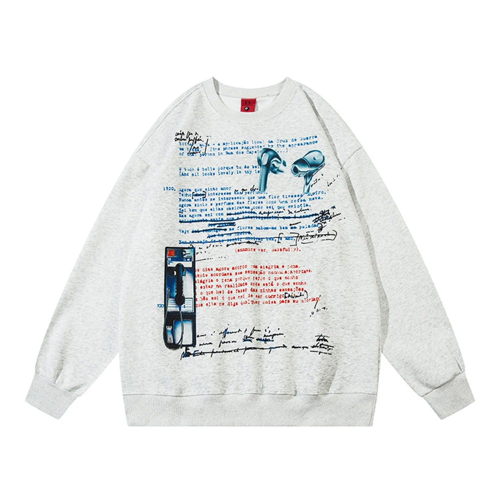 Pulôver masculino solto primavera e outono, estilo hip hop europeu, nicho casual, top moderno e confortável, perfeito para uso diário. — foto 5