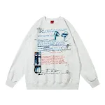 Pulôver masculino solto primavera e outono, estilo hip hop europeu, nicho casual, top moderno e confortável, perfeito para uso diário. — foto 5