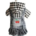 Spring and Autumn Winter Teddy Puppy Dog Plaid Embroidered Denim Skirt, a comfortable and adorable denim skirt for your — photo 5