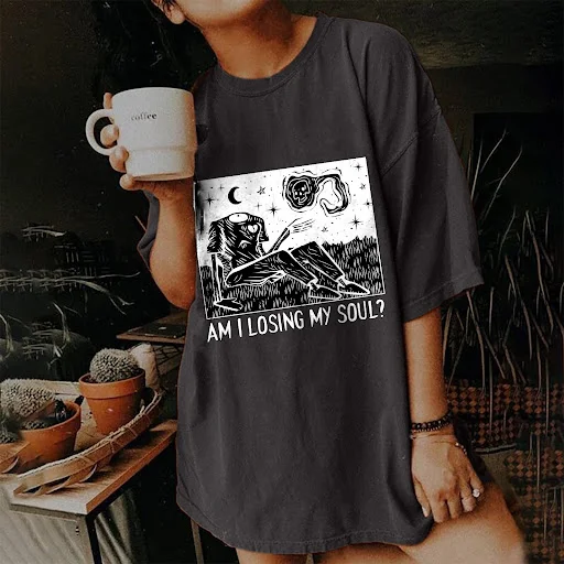 Title 6, Short Sleeve T Shirt Womens Vintage Print