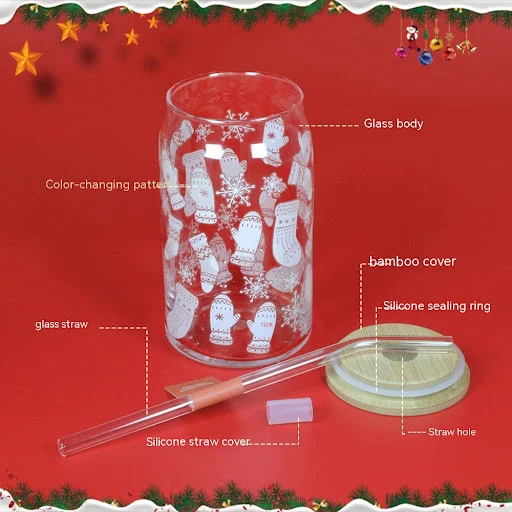 Title 2, Christmas Gift Color Changing Bamboo Joint Glas...