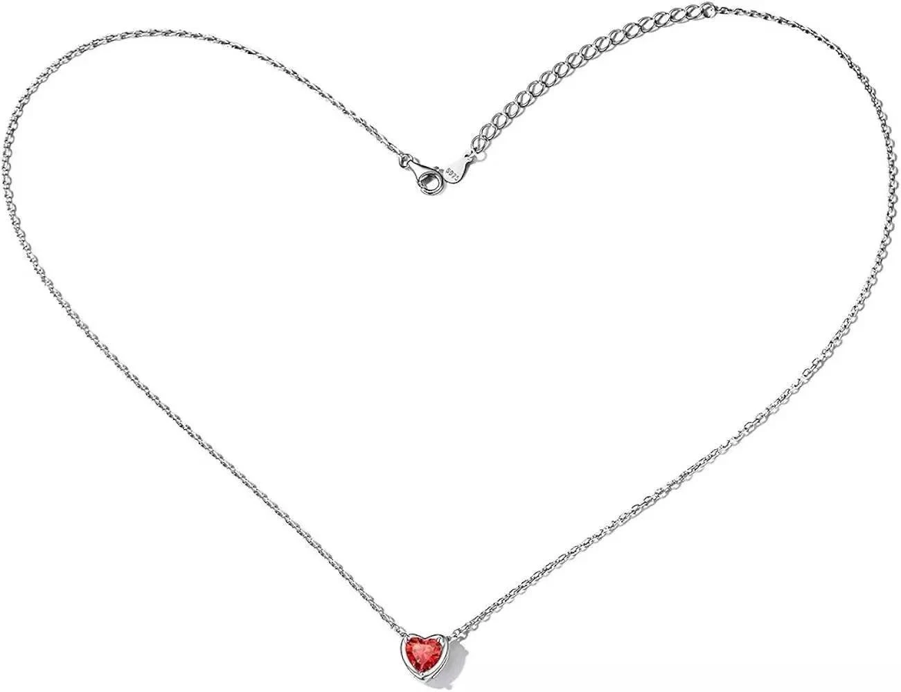Colar de coração com 12 cores, pingente de diamante com design luxuoso e moderno. Colar de clavícula em forma de coração. — foto 18