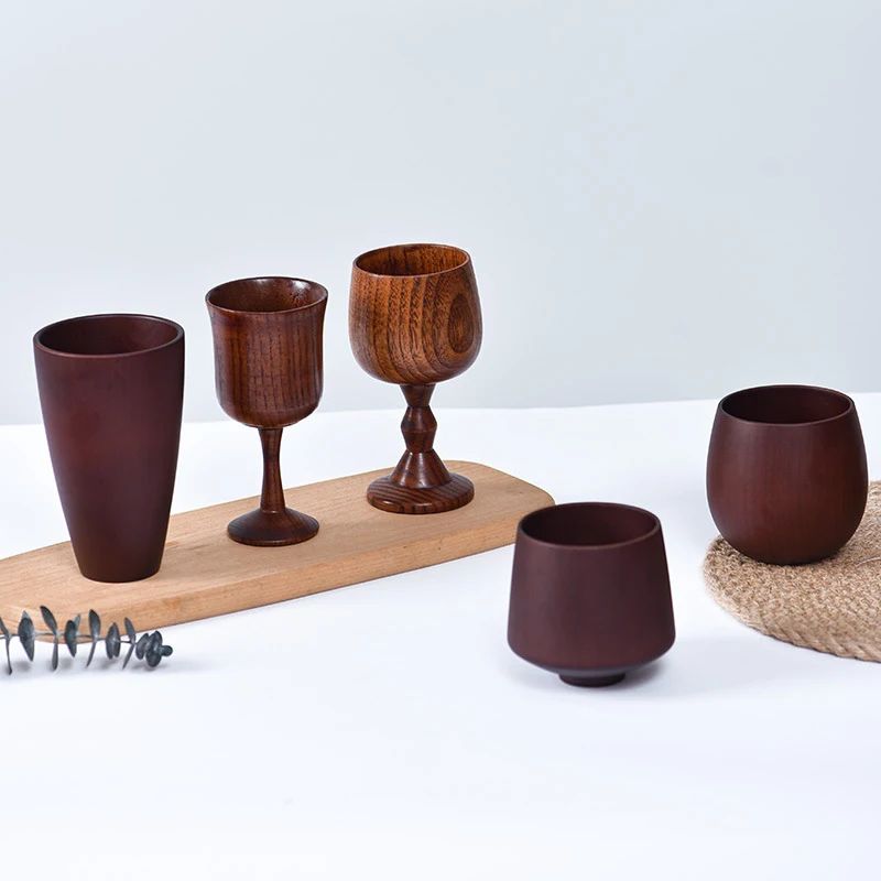 Title 2, Eco-friendly Anti-scald Wooden Tea Cup Goblet, ...
