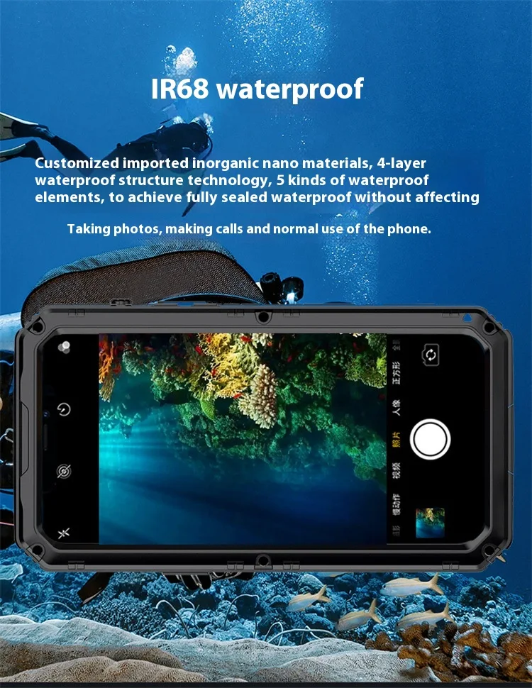 Title 4, Outdoor Sports Metal Mobile Phone Protective Co...
