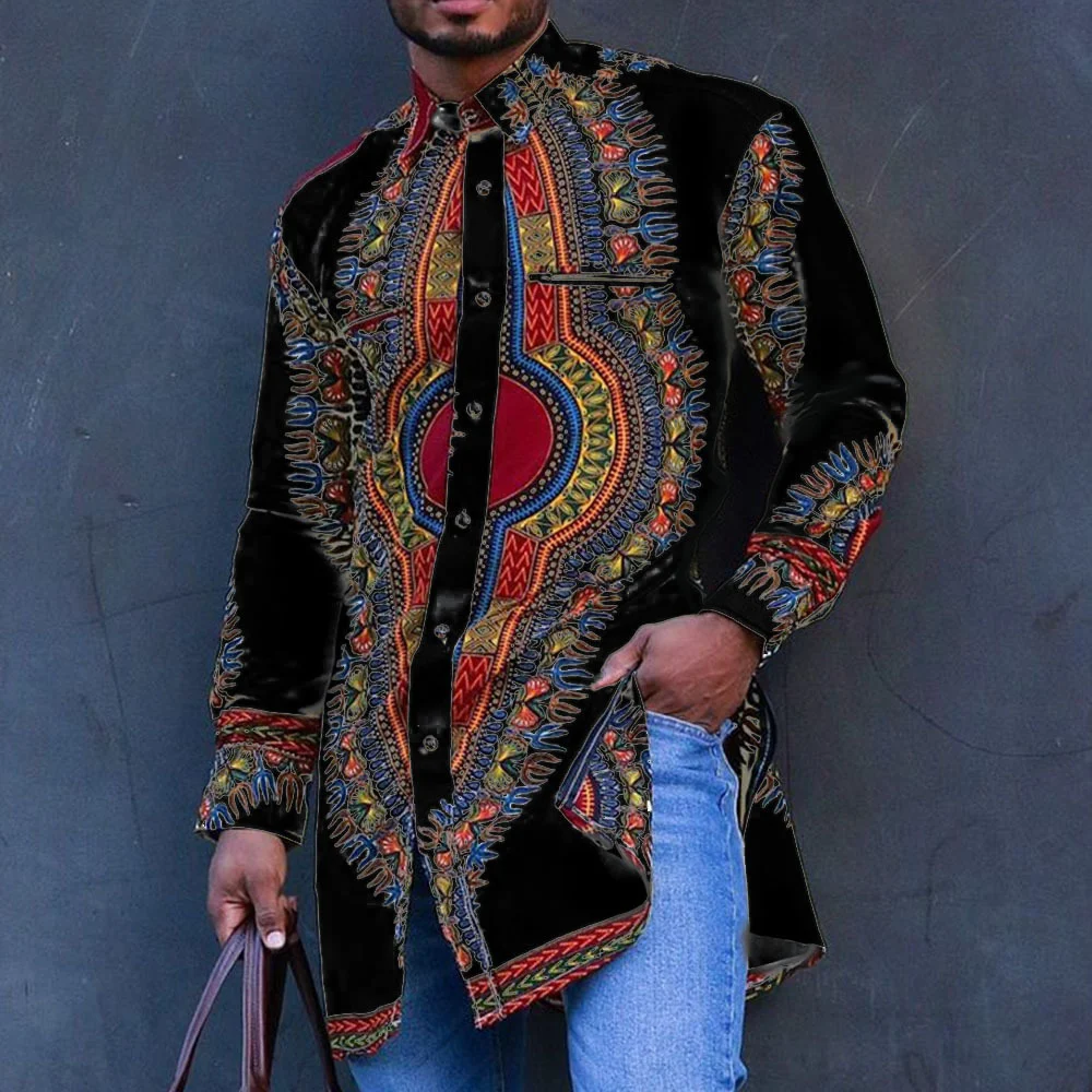 Title 4, National Style Digital Print Shirt Mid-length, ...