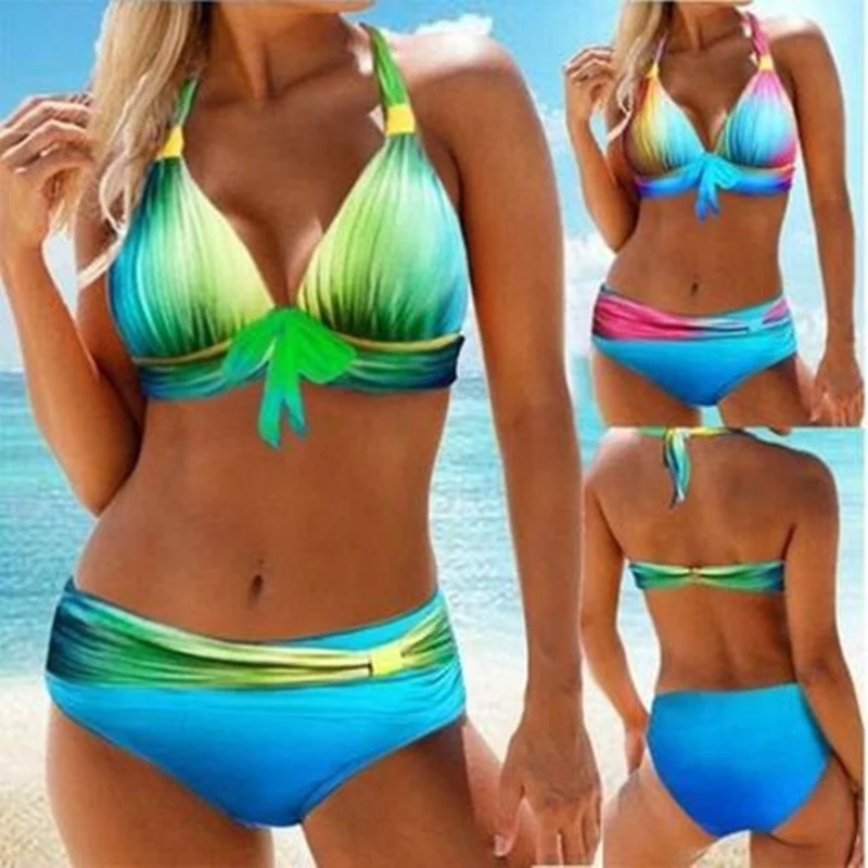 Title 3, European and American gradient slim swimsuit en...