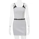 Sexy Lace Splicing Sling Skirt Suit for Women, Elegant and Sensual Outfit for Special Occasions, Flattering Design to En — photo 2