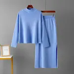 Dames Losse Mode Lange Rok Tweedelige Set. Comfortabel en stijlvol, ideaal voor een casual of chique look. — foto 7
