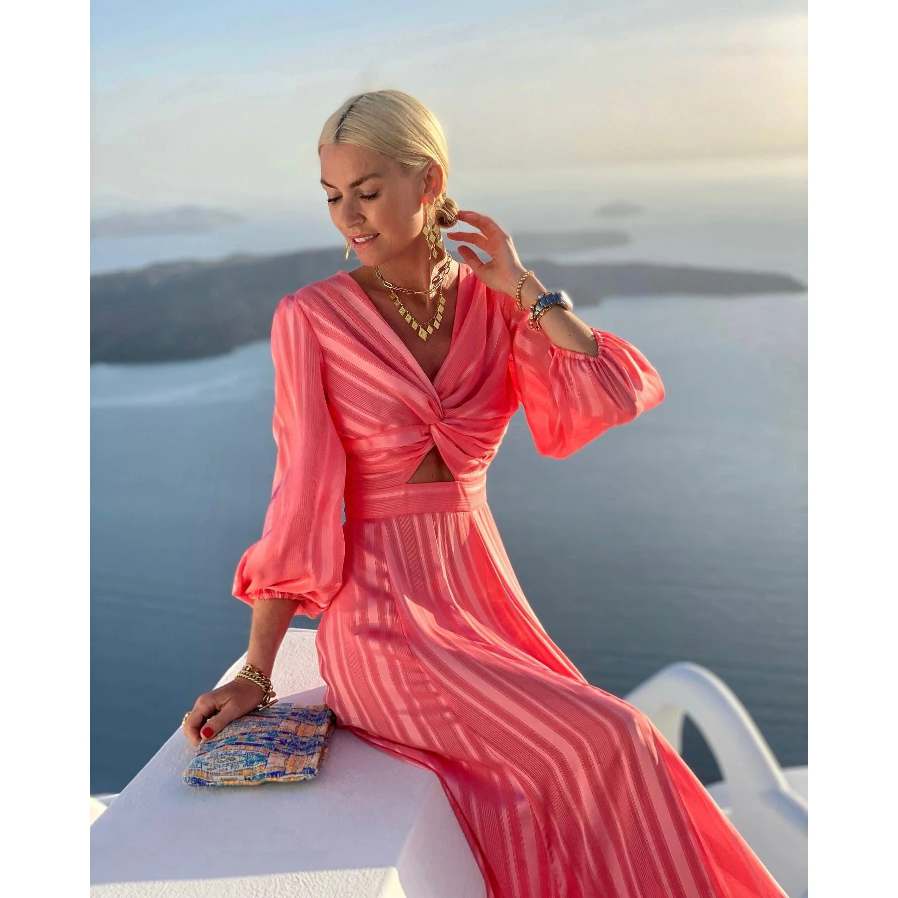 Title 4, Casual Loose Puff Sleeves Dress Women