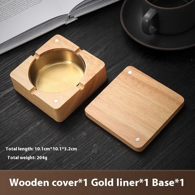 Solid Wood Ashtray Creative and Slightly Luxury Large Premium Design for Smokers Elegant and Functional Keeps Ashes Cont — photo 8