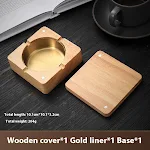 Solid Wood Ashtray Creative and Slightly Luxury Large Premium Design for Smokers Elegant and Functional Keeps Ashes Cont — photo 8