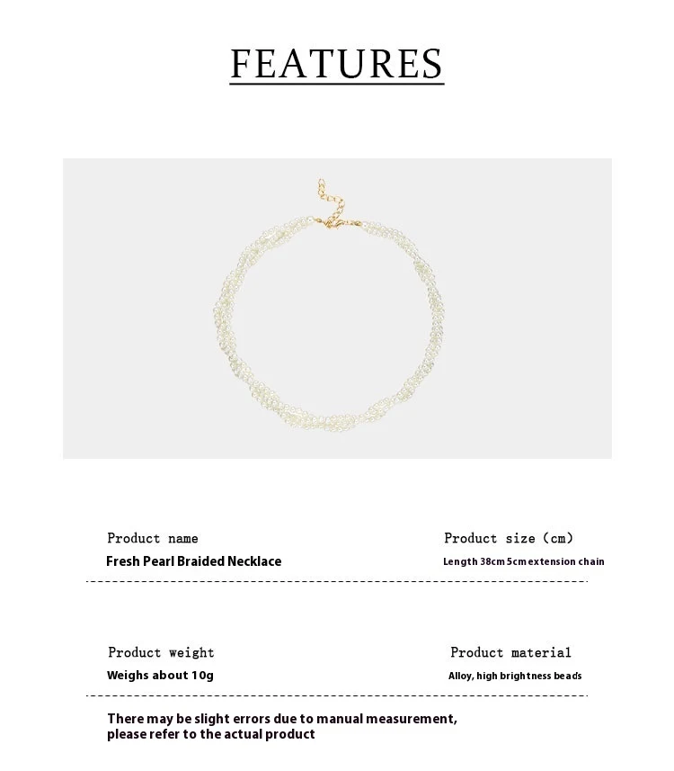 Title 1, Colar de pérolas francês elegante com várias ca...