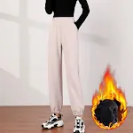 Women's Gray Sweatpants Loose-Fitting with Feet — photo 6