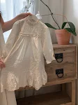 Vestido largo de manga larga estilo Mori con cuello de muñeca dulce, perfecto para moda y un look encantador. — foto 1