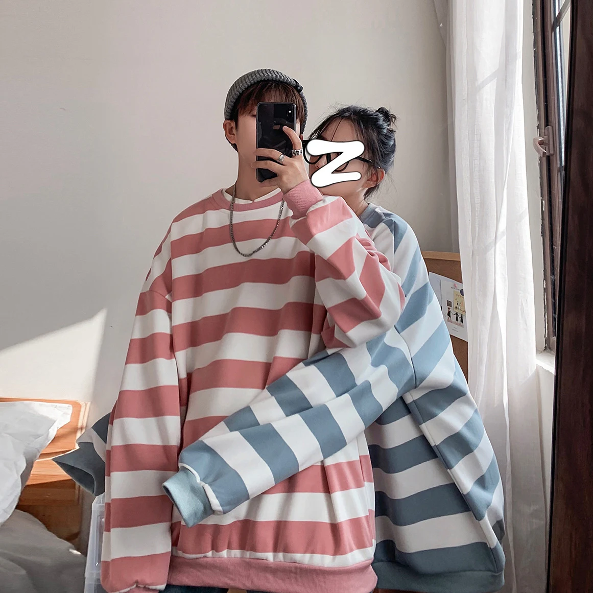 Fall New Loose Casual Striped Sweater for Men. Stay comfortable and stylish this fall with this relaxed fit sweater. A p — photo 6