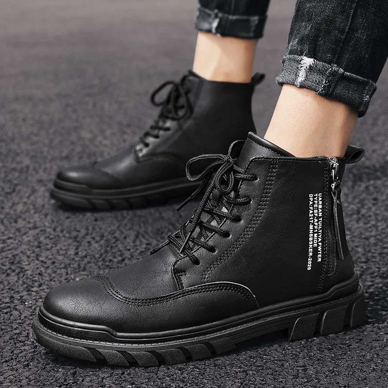 Title 1, Mens high-top British style boots, desert shoe...