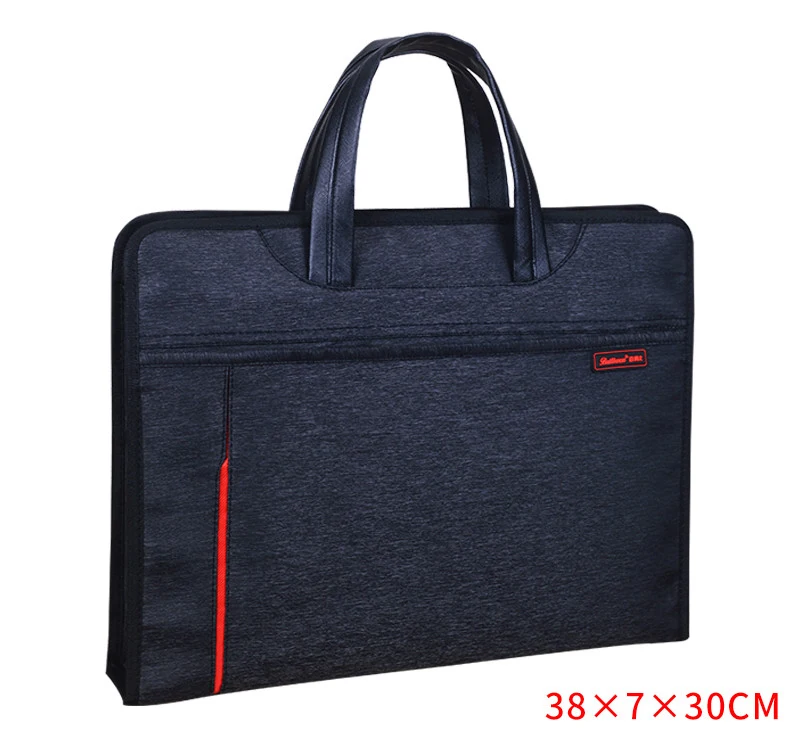 Pasta de Arquivos de Lona Impermeável de Grande Capacidade, Perfeita para Documentos e Laptop, Protege Seus Pertences com Estilo e Segurança. — foto 2