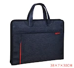 Pasta de Arquivos de Lona Impermeável de Grande Capacidade, Perfeita para Documentos e Laptop, Protege Seus Pertences com Estilo e Segurança. — foto 2