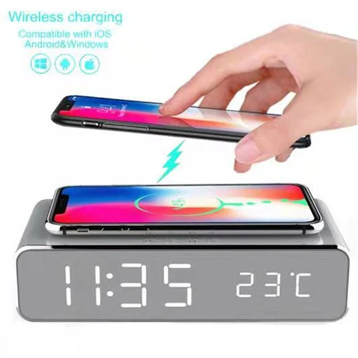 Title 4, Wireless Charging Time Display Thermometer Alar...