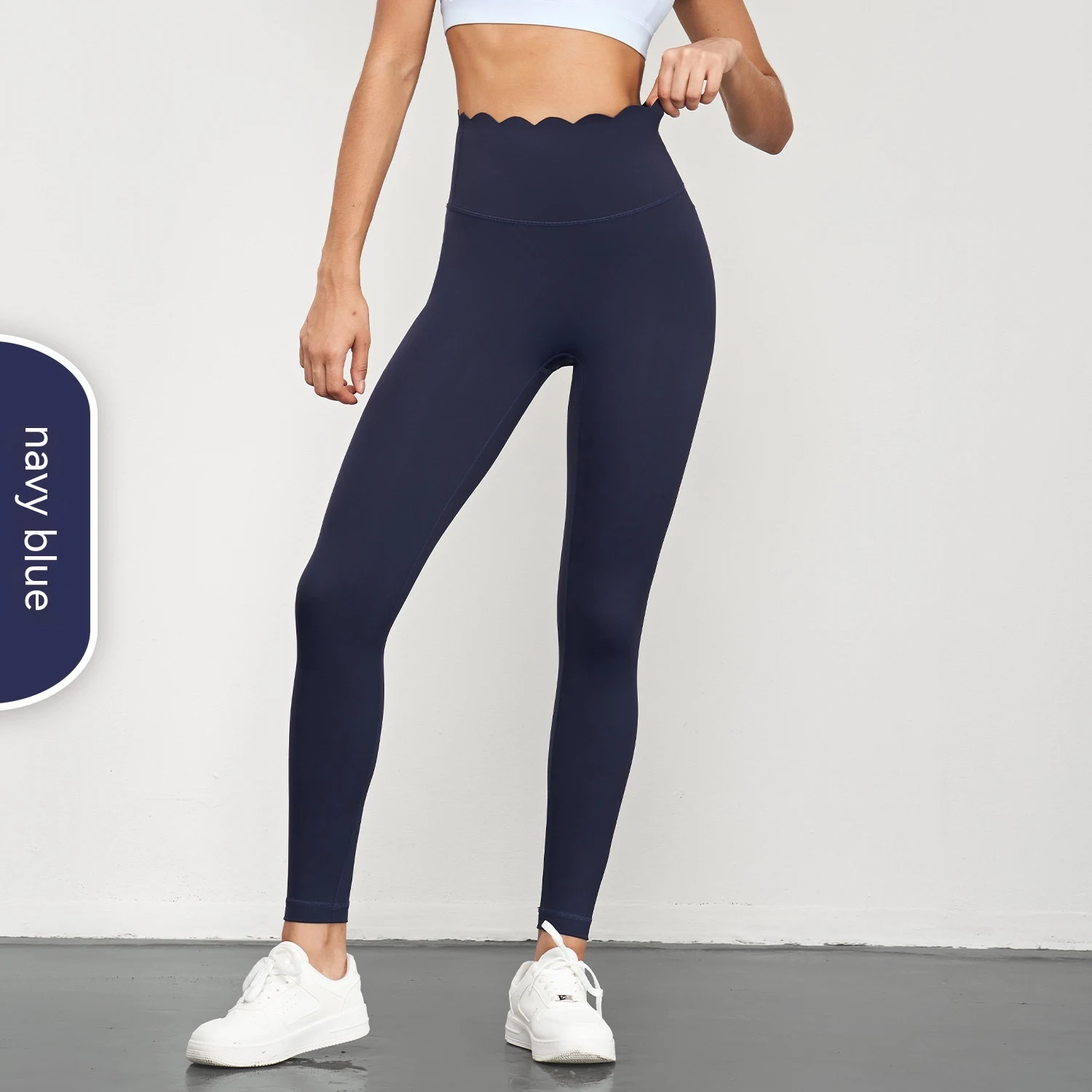 Peach High Top Sports Leggings for Running Yoga, featuring a hip-enhancing design for comfort and support during your wo — photo 9