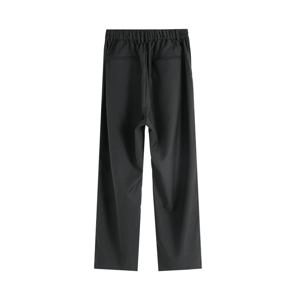 Heren Casual Broek Eenvoudig Recht Losse Plooien Lange Broek Veelzijdig Comfortabel voor Elke Dag Stijlvol — foto 9
