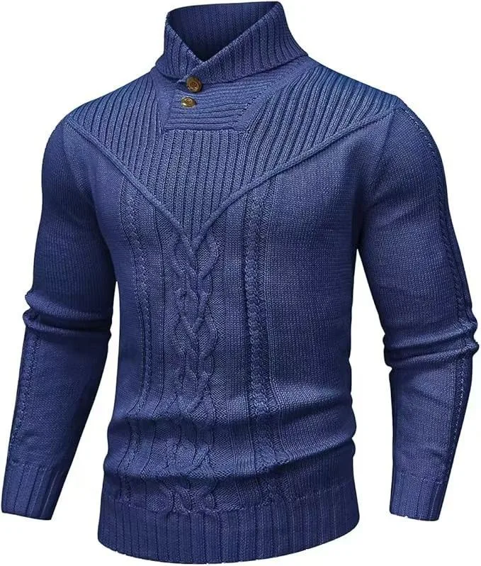Title 14, Stand Collar Classic Twisted Pullover Sweater –...