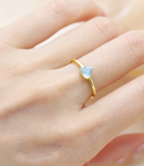 Anel ajustável de prata 925 com topázio azul céu triangular, perfeito para um toque de sofisticação e estilo. — foto 3