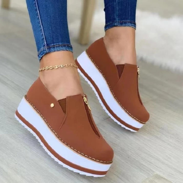 Summer Cloth Single Platform Heel Casual Women's Shoes. Comfortable and stylish footwear for warm weather, perfect for e — photo 2
