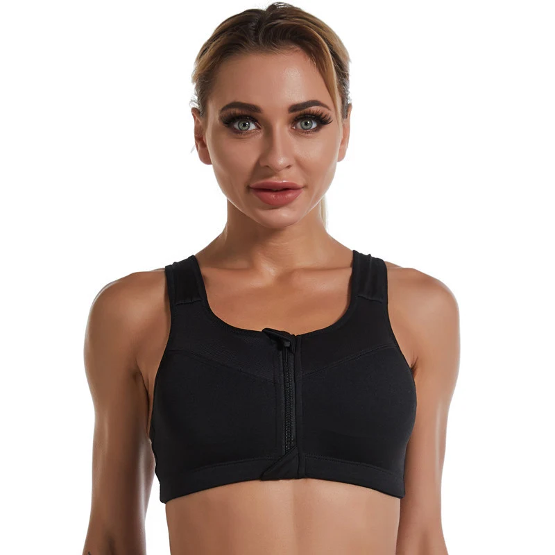 Sutiã esportivo com zíper frontal e sem aro de aço, oferecendo suporte e conforto superiores para seus treinos. — foto 1